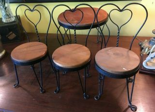 Vintage Twisted Wire Ice Cream Parlor Table and Chairs DOLL 4