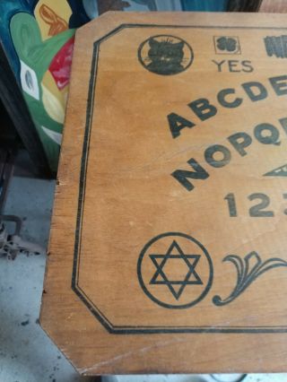 Antique OUIJA 1920 Game Board J.  M.  SIMMONS & CO Chicago OCCULT,  Picture of Witch 2
