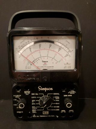 Vintage Simpson 260 Series 8 Analog Multimeter / Milliammeter