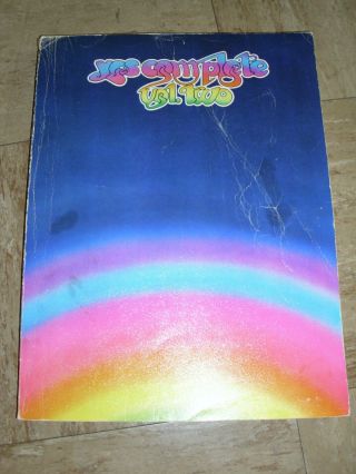Vintage Yes Complete Volume Two Song Book Sheet Music Book