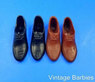 (2) Pair Ken Doll Rubber Shoes Japan Vintage 1960 