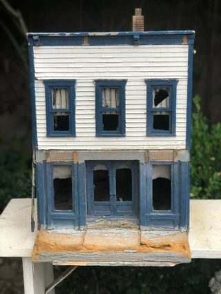 Antique Handmade Wood Dollhouse Or Store Needs Work Folk Art Miniature