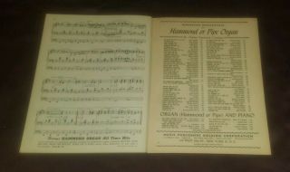 Lawrence Welk Favorites for Hammond Organ music book Jerry Burke vintage 1956 4