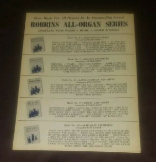 Theme from Zorba the Greek the movie vintage 1966 organ sheet music Dave Coleman 5