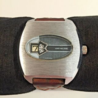 Vintage Lord Nelson Digital Jump Hour Direct Read Swiss Wind - Up Watch -