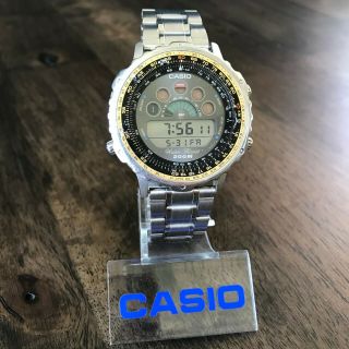 Rare Vintage 1990 Casio Suf - 1000 Surfing Timer Diver Watch Mod 916 Made In Japan