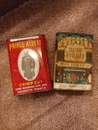 Antique Tobacco Tin - Philip Morris With The Tobacco And Prince Alber