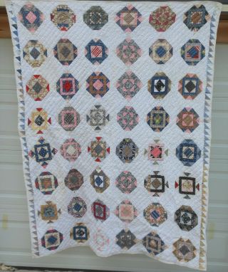 Early 19th Century Calico Patchwork Quilt