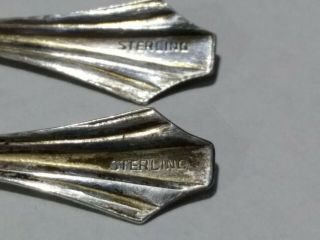 Set of 4 Vintage Sterling Silver Salt Spoons 6