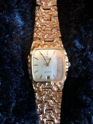 Le Jaye Vintage Gold Nugget - Style Watch,  1970s Quartz