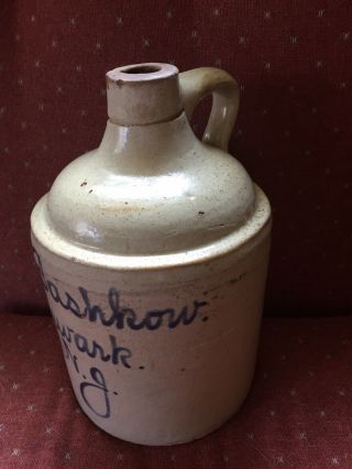 Old Vintage Stoneware Moonshine Whiskey Jug Crock ◇