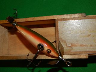 Pflueger Neverfail in pre - 1910 Ultra Casting Wood Minnow trade box Shapleigh Hdw 7