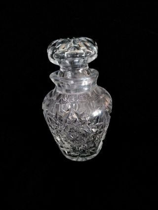 Antique Abp American Brilliant Period Deep Cut Glass Perfume Bottle