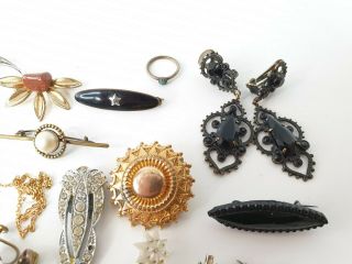 Antique & Old Vintage Jewellery Necklaces Brooches Pin Earrings Car Boot Joblot 5