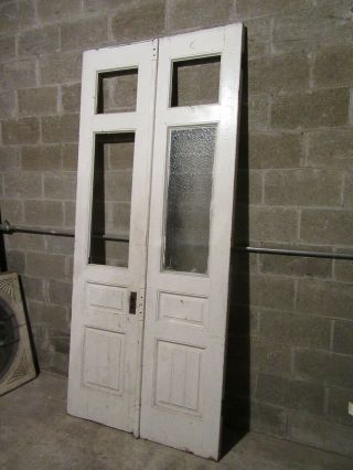 ANTIQUE DOUBLE ENTRANCE FRENCH DOORS 42 X 95 ARCHITECTURAL SALVAGE 2