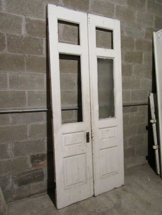 ANTIQUE DOUBLE ENTRANCE FRENCH DOORS 42 X 95 ARCHITECTURAL SALVAGE 3