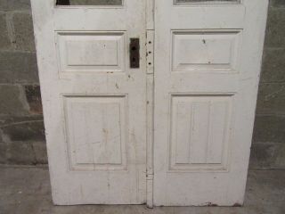 ANTIQUE DOUBLE ENTRANCE FRENCH DOORS 42 X 95 ARCHITECTURAL SALVAGE 4