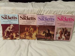The Sacketts Vol 2 - 5 by Louis L ' Amour.  Vintage HC/DJ S&H Very Good cond. 2