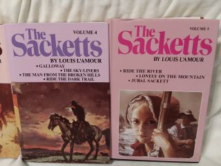 The Sacketts Vol 2 - 5 by Louis L ' Amour.  Vintage HC/DJ S&H Very Good cond. 4