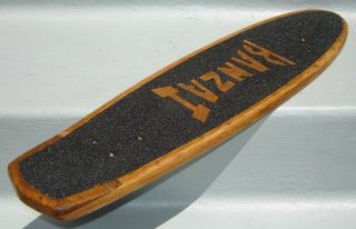 Vintage Solid Oak BANZAI Tall Oak Skateboard Deck.  G&S Sims Logan Hobie 5