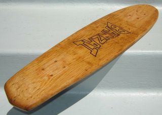 Vintage Solid Oak BANZAI Tall Oak Skateboard Deck.  G&S Sims Logan Hobie 8