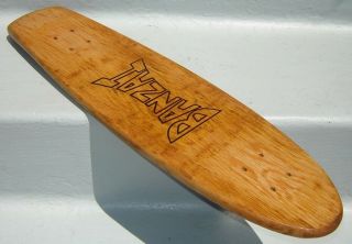Vintage Solid Oak BANZAI Tall Oak Skateboard Deck.  G&S Sims Logan Hobie 9
