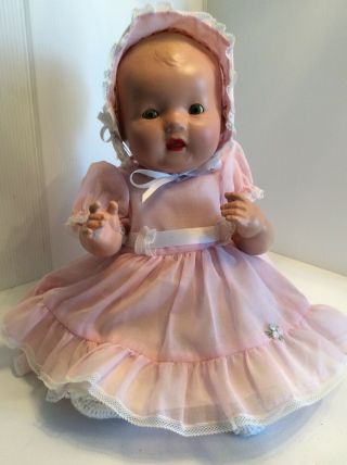 Vintage Antique Composition Baby Doll 19” Moveable Arms & Legs