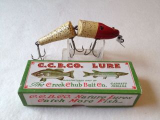 Vintage Old Wood Creek Chub Jointed Pikie Fishing Lure 2622 Special Correct Box