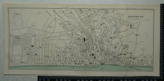 1902 Bartholomew Map Plan Of Brighton,  Sussex