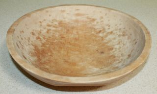 Vintage Large Munising Wooden Dough Bowl Out Of Round 13