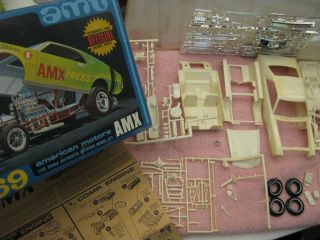 Amt 1969 Amc Amx Amxpress Model Kit 1/25 Scale Stock Funny Car Custom From 1970