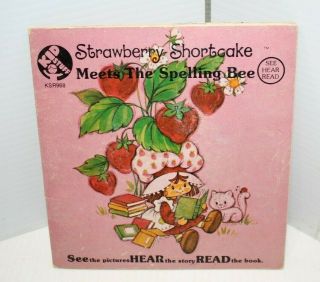 Vintage Strawberry Shortcake Meets The Spelling Bee Book With Record 1980