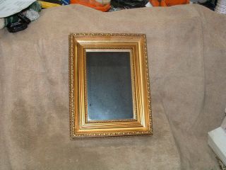 Antique Carved Wood Gold Painted Frame Petite Mirror 9.  5 " Wide X 12.  5 " High
