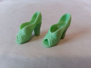Vintage Green Open Toe Heels Shoes For The 1976 Cher 12 " Mego Doll