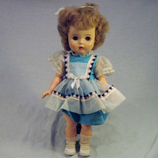 Vintage Horsman Girl Doll 16 " Blue Dress 40 19 91