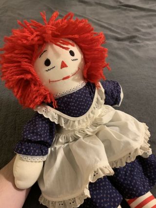 Vintage Springwater Cookie Co.  Cloth Raggedy Ann Doll 19 " Tall Rare Hard To Find