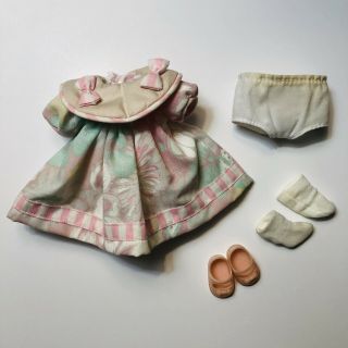 Vintage Tagged Vogue Ginny Doll Dress Pastel Outfit Set Socks Shoes Panties