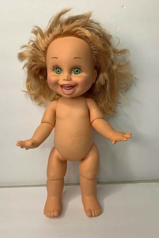 Galoob Baby Face So Funny Natalie Blonde Green Eyes 1990s Nude Doll
