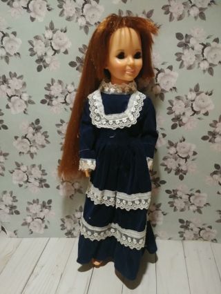 18 " Vintage 1970s Ideal Crissy Family Doll Auburn Red Hair Sleep Eyes