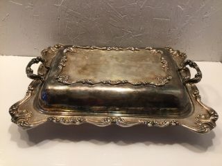 Vintage W & S Blackinton Victoria 220 Silver Plate Divided Covered Server