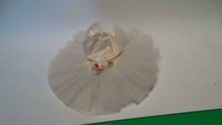 Vintage White Tutu With Flowers For Mary Hoyer 14 " Doll 2