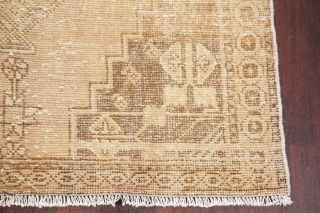 Antique WORN Geometric MUTED Kashmar Oriental Area Rug Distressed Carpet 4 ' x 6 ' 6
