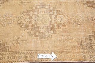 Antique WORN Geometric MUTED Kashmar Oriental Area Rug Distressed Carpet 4 ' x 6 ' 7