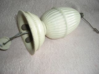 Antique Cream Porcelain Rise,  Fall Light Pulley.  ?french Chateau Elegance.