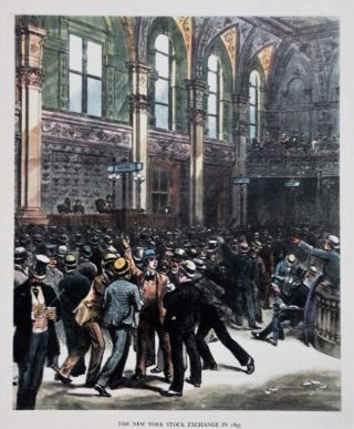 York Stock Exchange Crowd Of Men In 1800 