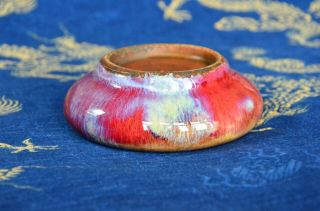 A Chinese Antique Qing Dynasty Flambe - Glazed Porcelain Brush Washer 11