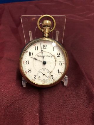 Antique Pocket Watch Train Washington Watch Company “senate” Runs 17 Jewels