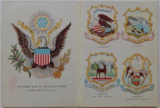 Antique Chase & Sanborn Coffee Seals Us States Coats Of Arms Trade Card Booklet