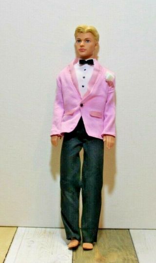 Vintage Ken Doll Mattel Inc 1968 Pink Tux W/ 2007 Ken Head