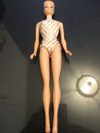 Vintage Fashion Queen Barbie Doll With Swimsuit And Long Red Wig